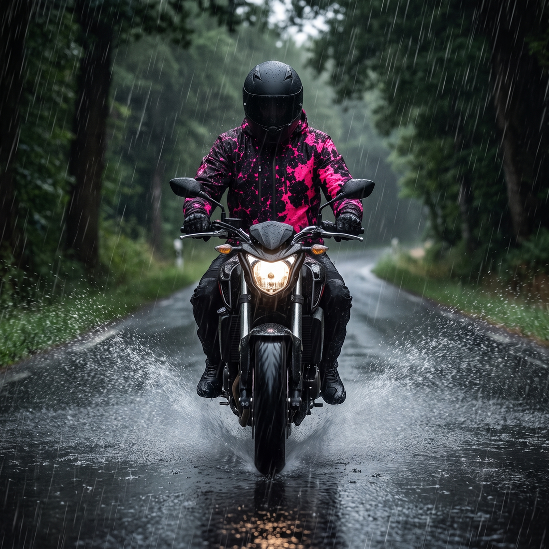SPLASHRIDE Biker im Regen